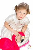 Lustre High-Low Silver Girls Dress