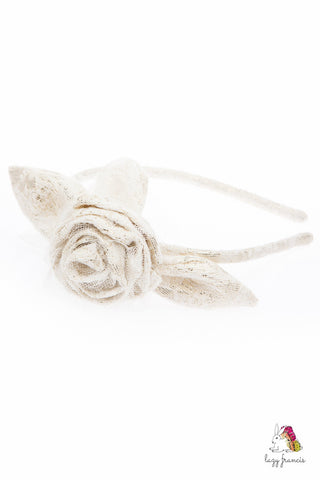 Snow White's Dream White Girls Rose Headband