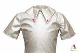 Lustre High-Low Silver Girls Dress
