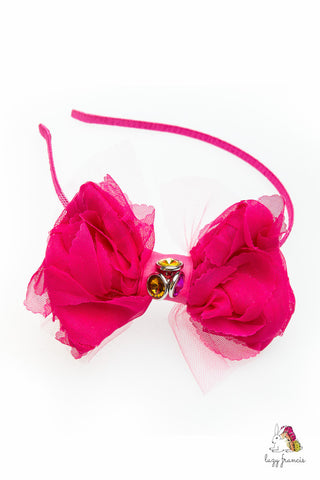 Rose Garden Pink Girls Headband