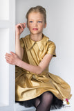 Lustre High-Low Gold Girls Dress