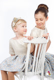 Sky Flower Blue Girls Queen Dress