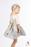 Sky Flower Blue Girls Queen Dress