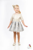 Sky Flower Blue Girls Queen Dress