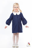 Puffsleeve Navy Blue Girls Coat