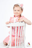 Queen of Hearts Pink Girls Rose Headband