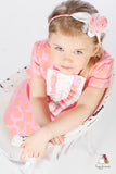 Queen of Hearts Pink Girls Rose Headband