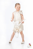 Sky Flower Cream Girls Jacquard Top