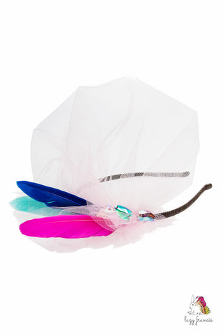 Exotic Bird Feather Pink Girls Headband