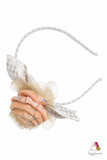 Sky Flower Orange Girls Rose Headband