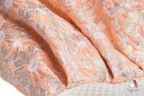 Sky Flower Orange Girls Jacquard Dress