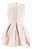 Velvet Flower Pink Linen Girls Dress