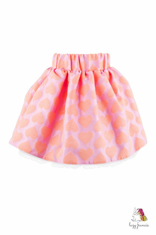 Queen of Hearts Pink Girls Skirt