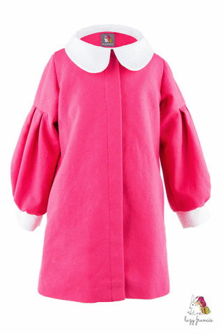 Puffsleeve Pink Girls Coat