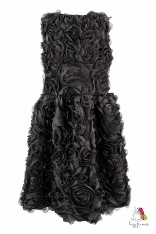 Rose Garden Black Girls Dress