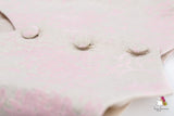 Velvet Flower Pink Linen Girls Vest