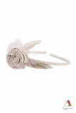 Velvet Flower Pink Girls Rose Headband