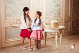 Queen of Hearts Skirt in Pink-140