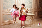Queen of Hearts Skirt in Pink-140