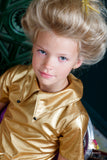 Lustre High-Low Gold Girls Dress