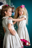 Lustre High-Low Silver Girls Dress