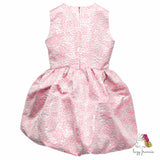 Precious Flower Pink Girls Jacquard Transformer Dress